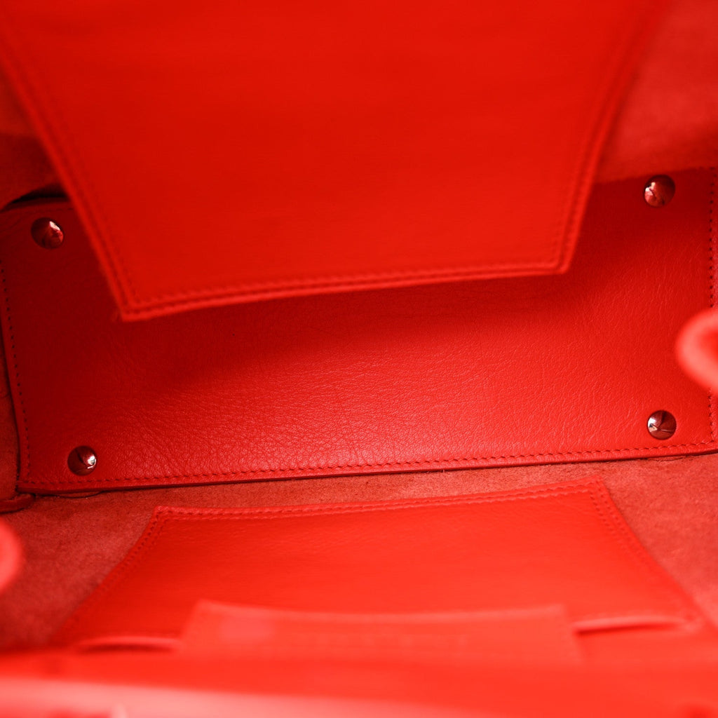Veau Papier A6 Zip Around Tote Rouge Coquelicot