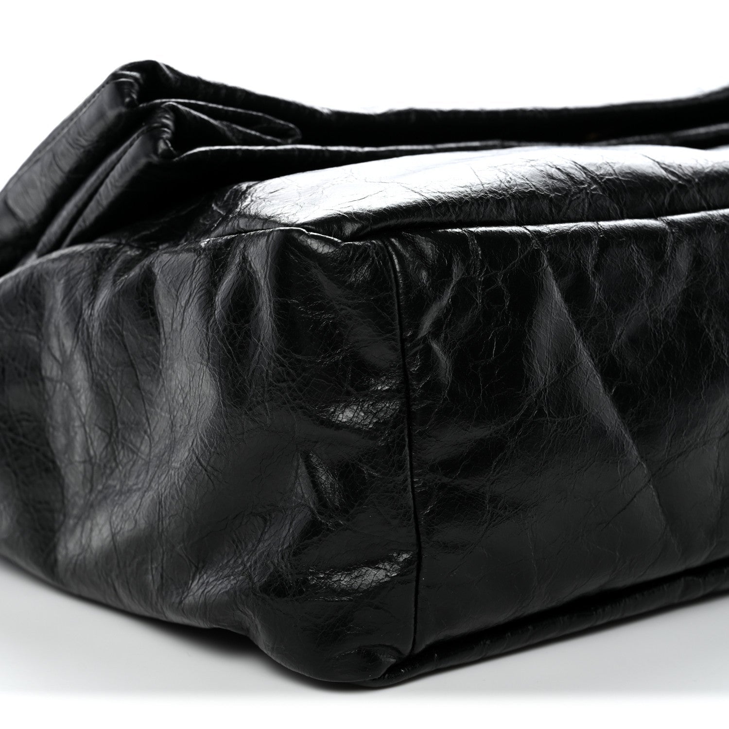 Arena Calfskin Medium Monaco Chain Shoulder Bag Black