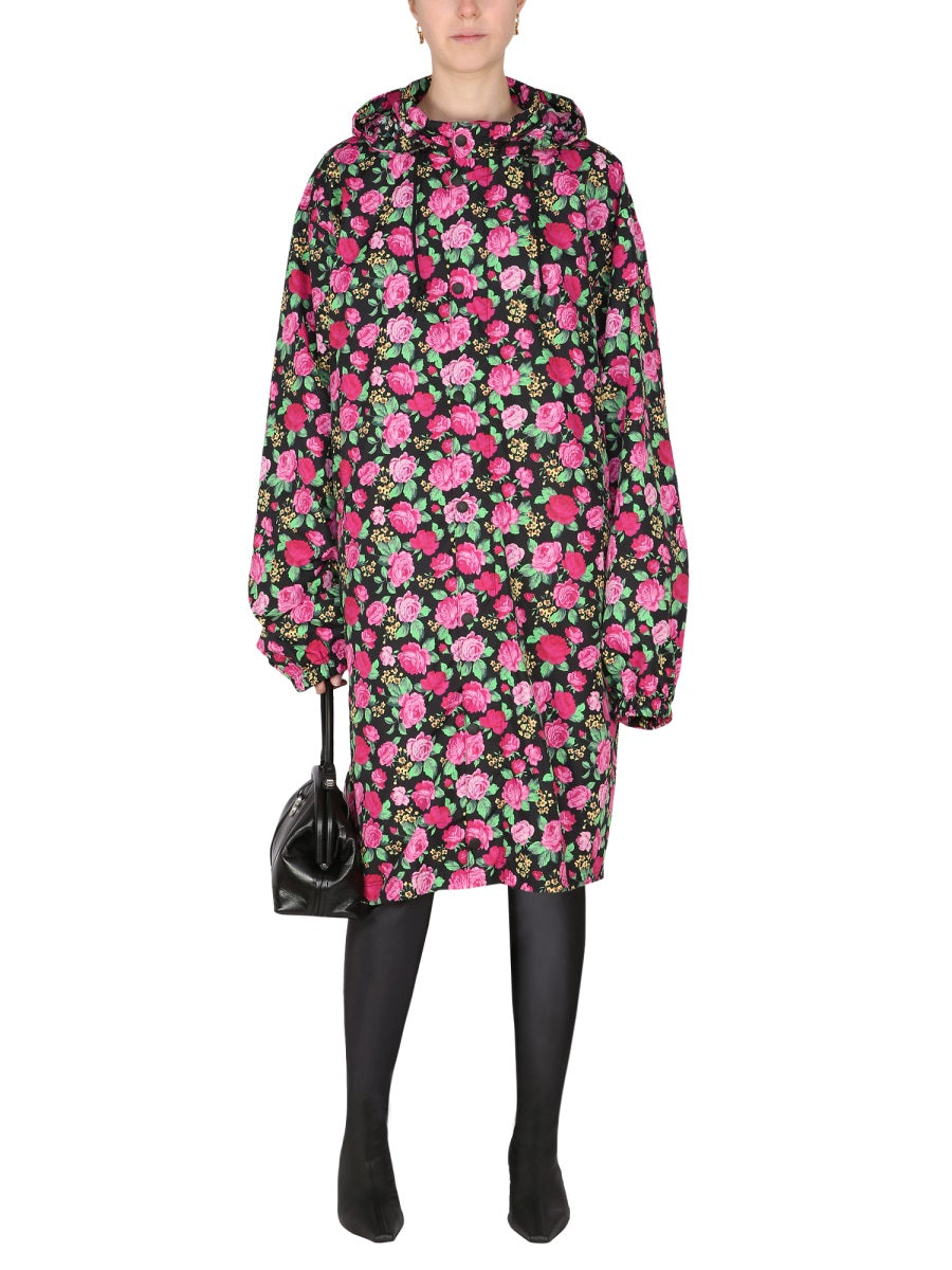Balenciaga Women Coat With Floral Pattern
