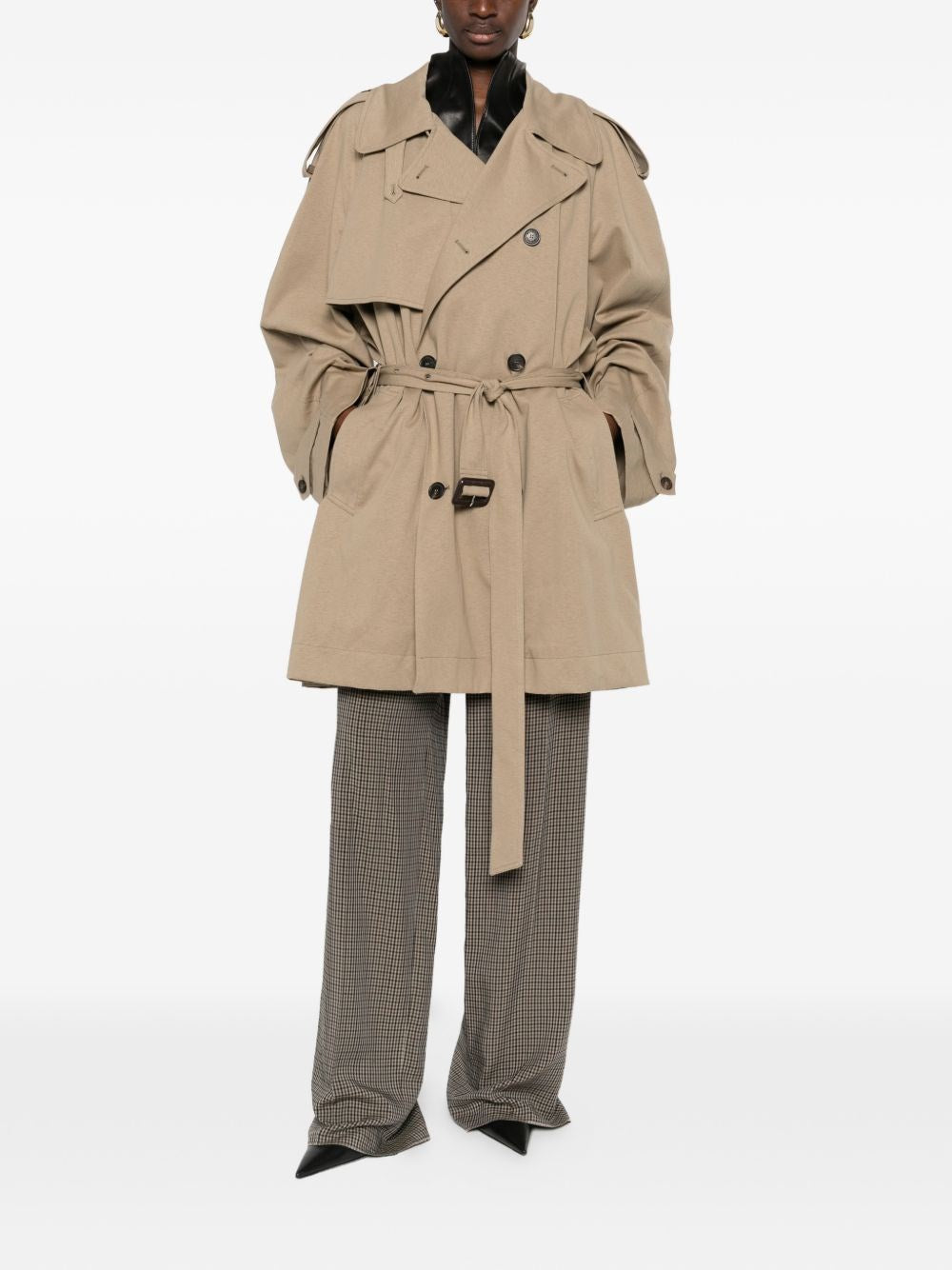 Balenciaga Women Cropped Trench Coat