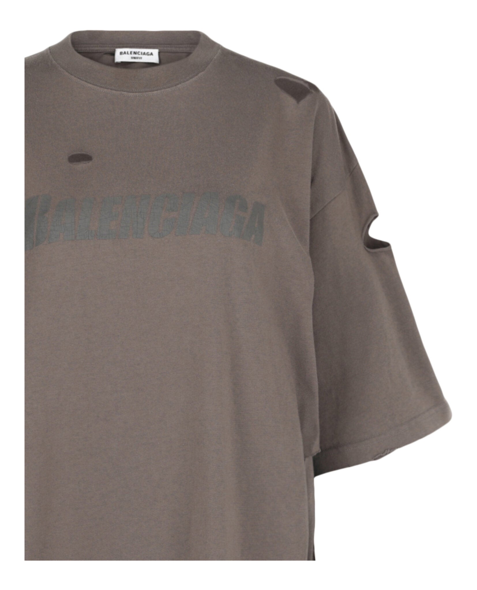Balenciaga Unisex-Adult Distressed Graphic T-Shirt