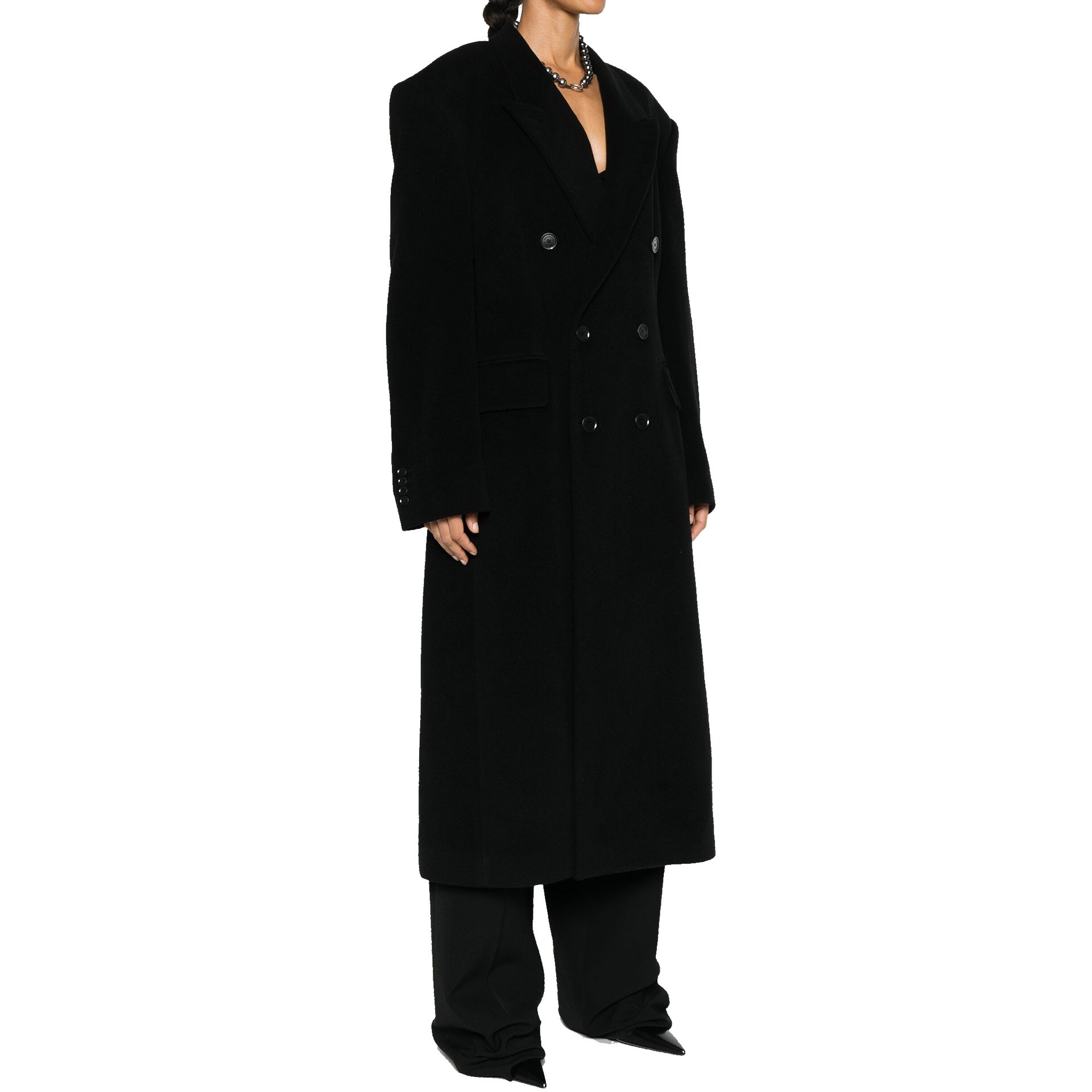 Balenciaga Cashmere And Wool Cinched Coat Women