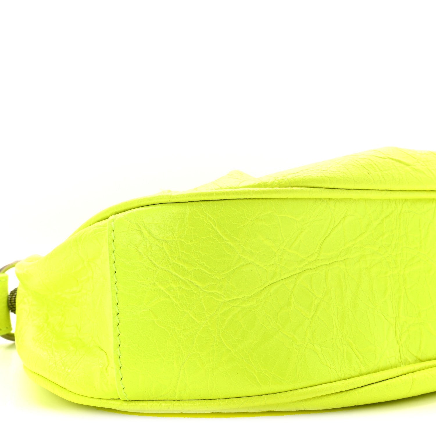 Agneau Arena Le Cagole Shoulder Bag XS Fluo Yellow