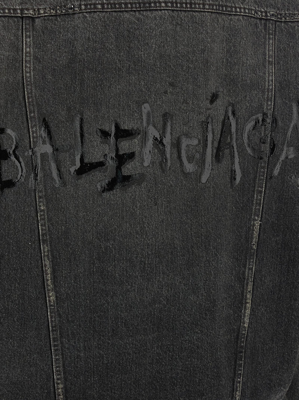 Balenciaga Women Denim Jacket With Used Effect