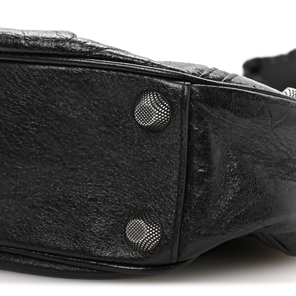 Agneau Arena Small Le Cagole Shoulder Bag Black