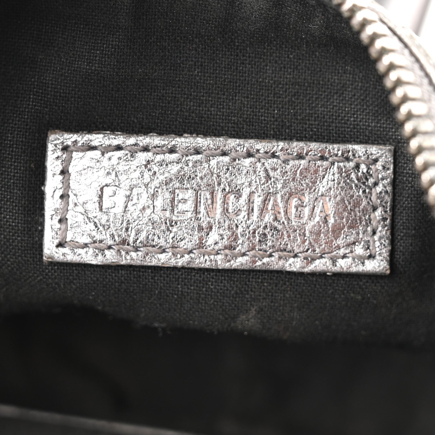 Metallic Agneau Arena Le Cagole Shoulder Bag XS Silver
