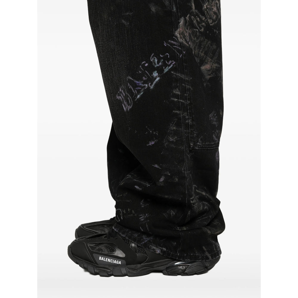 Balenciaga Black Denim - Wide-Leg Jeans Men