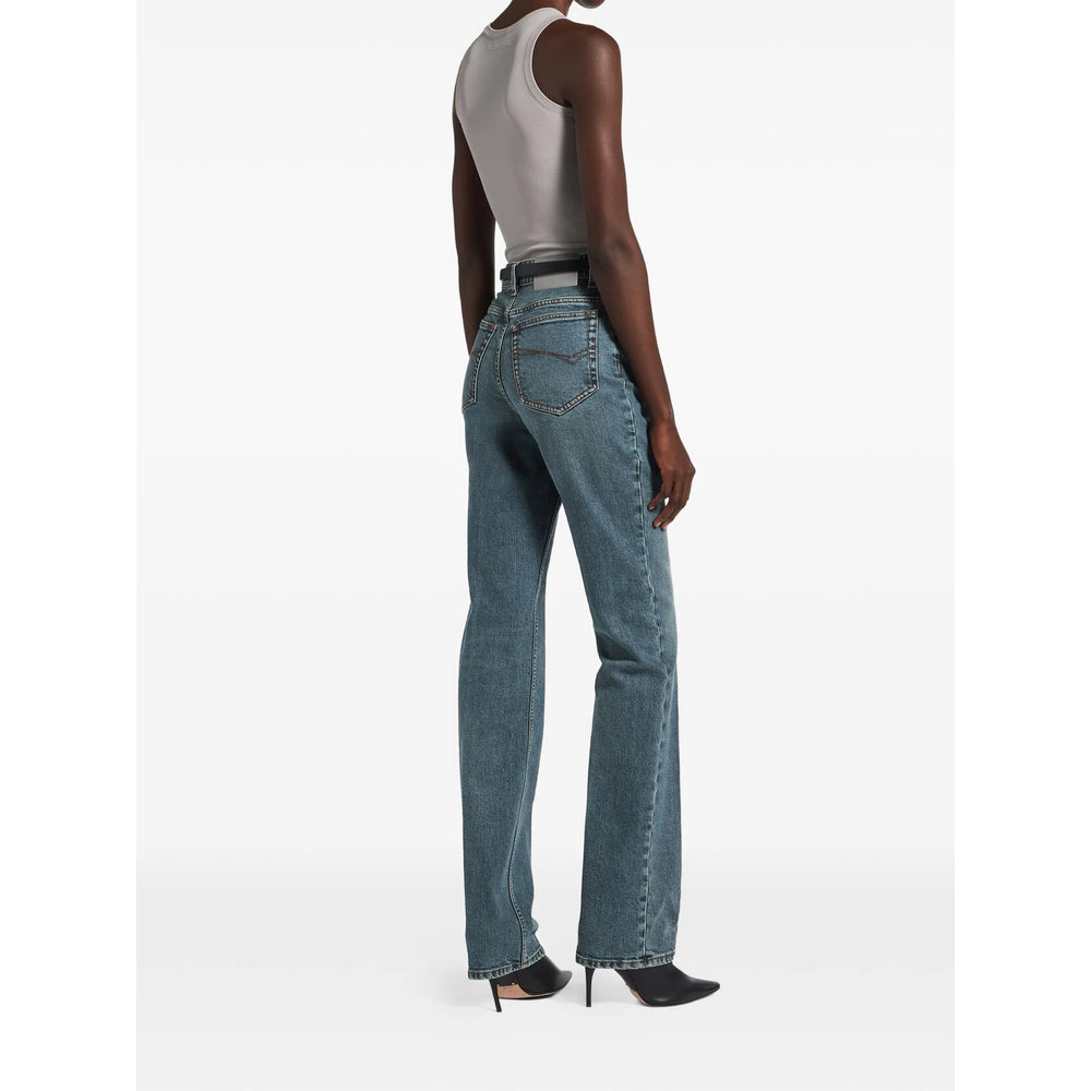Balenciaga Blue Denim - Straight-Leg Jeans Women