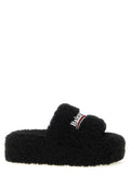 Balenciaga Women 'Furry Platform' Slides