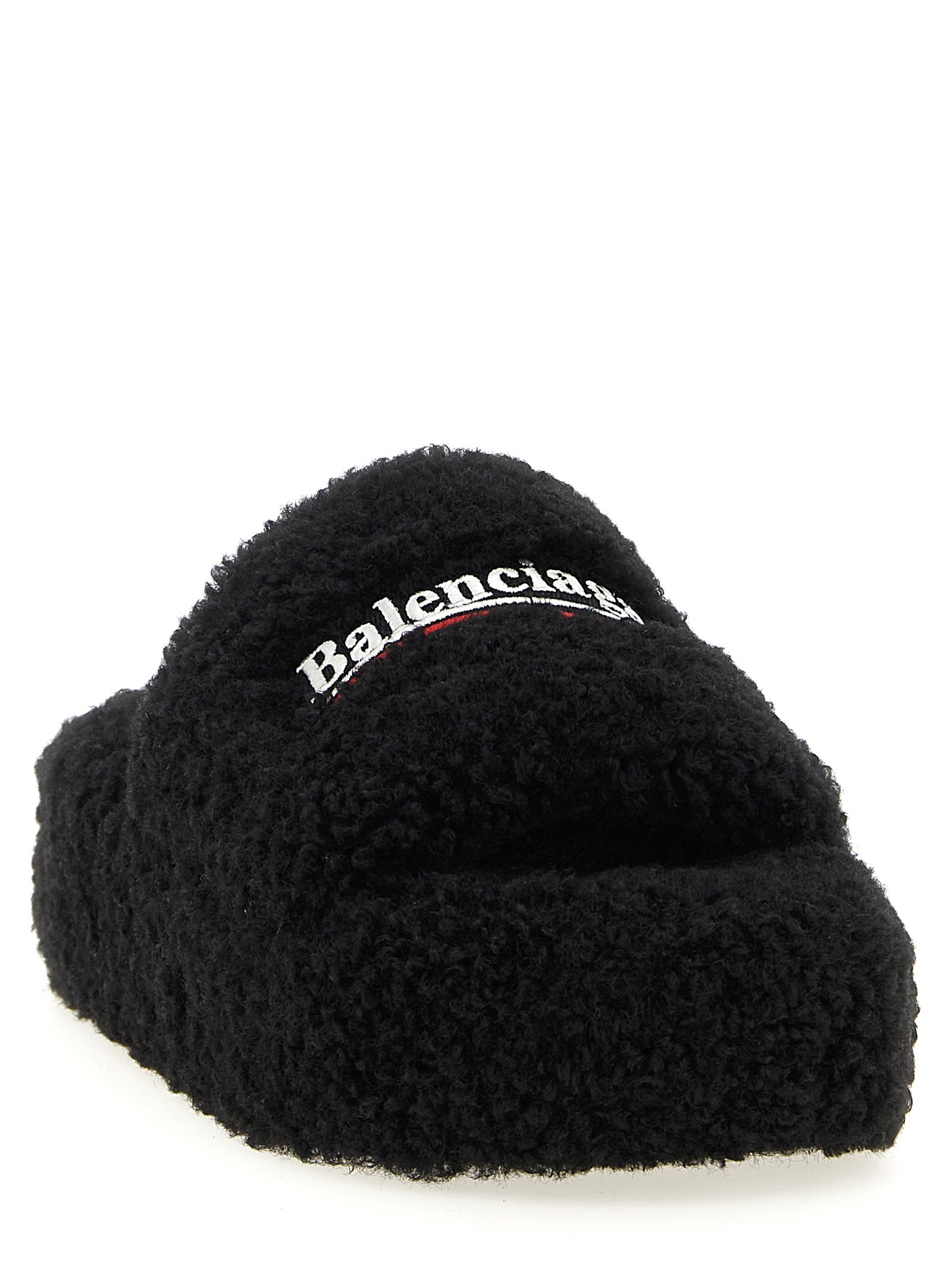 Balenciaga Women 'Furry Platform' Slides