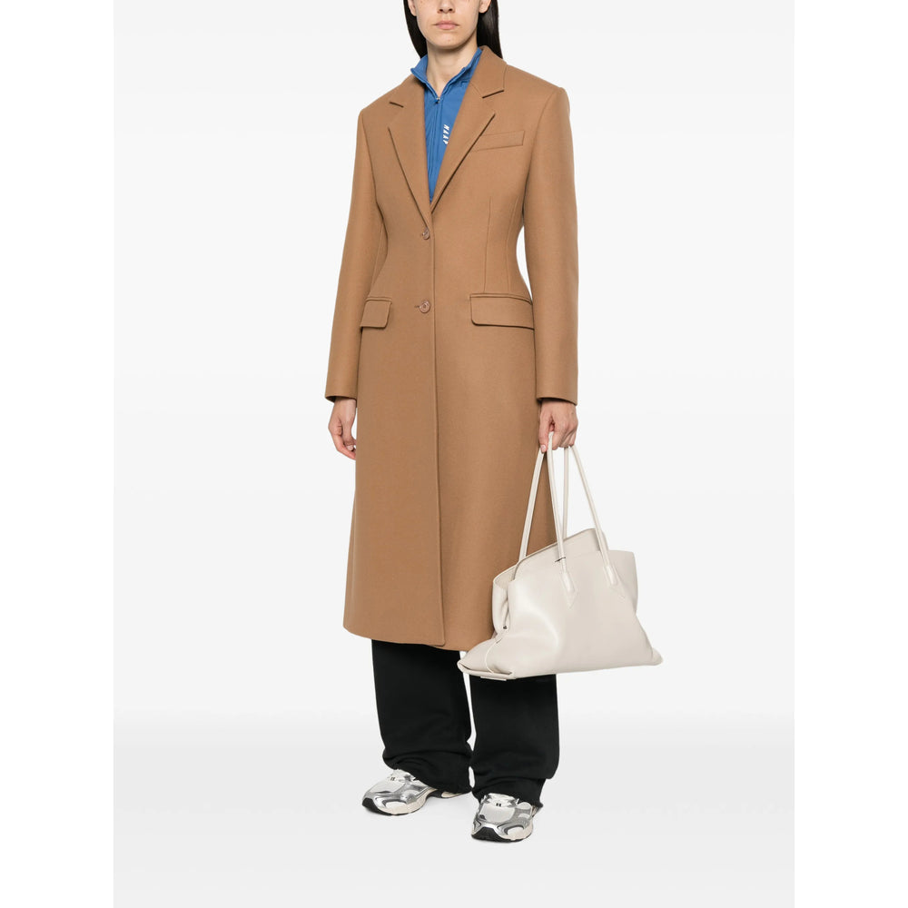 Balenciaga Neutrals Coats - Single Breasted Coats Women