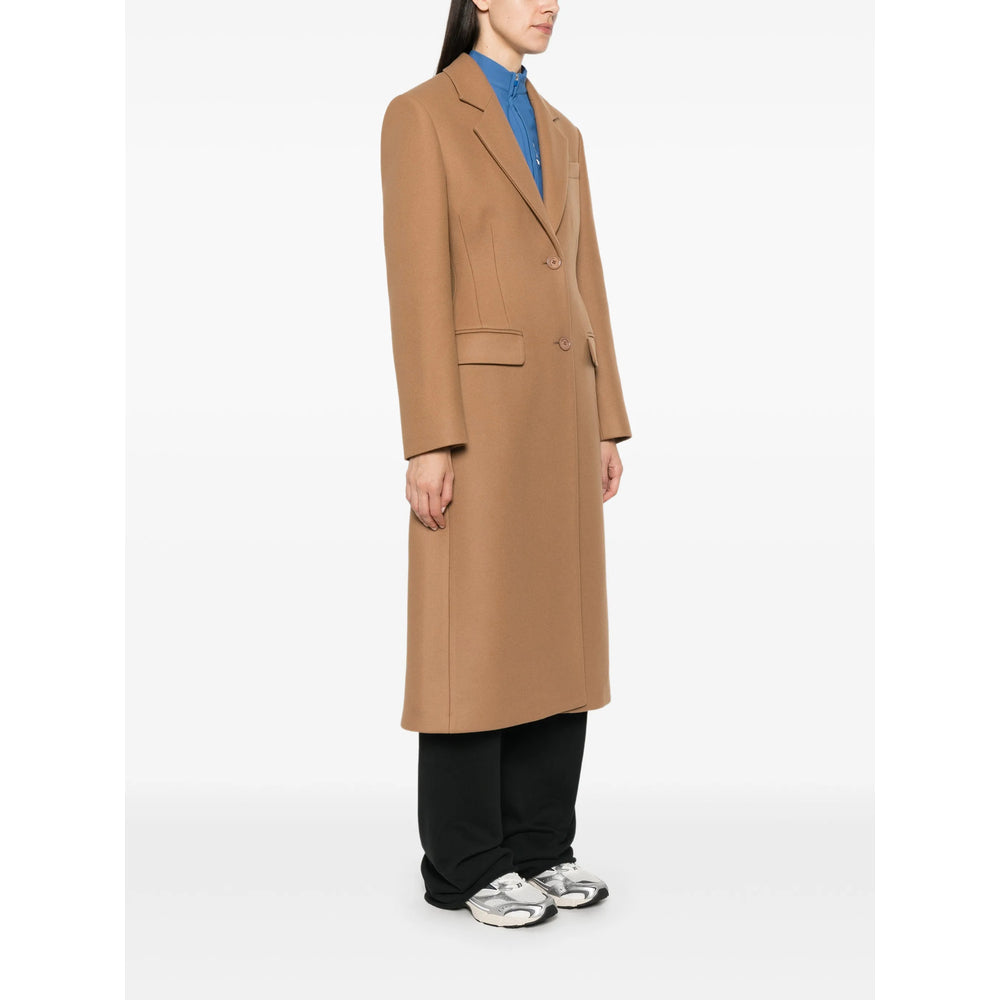 Balenciaga Neutrals Coats - Single Breasted Coats Women