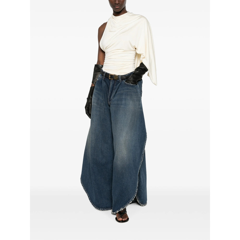 Balenciaga Blue Denim - Wide-Leg Jeans Women