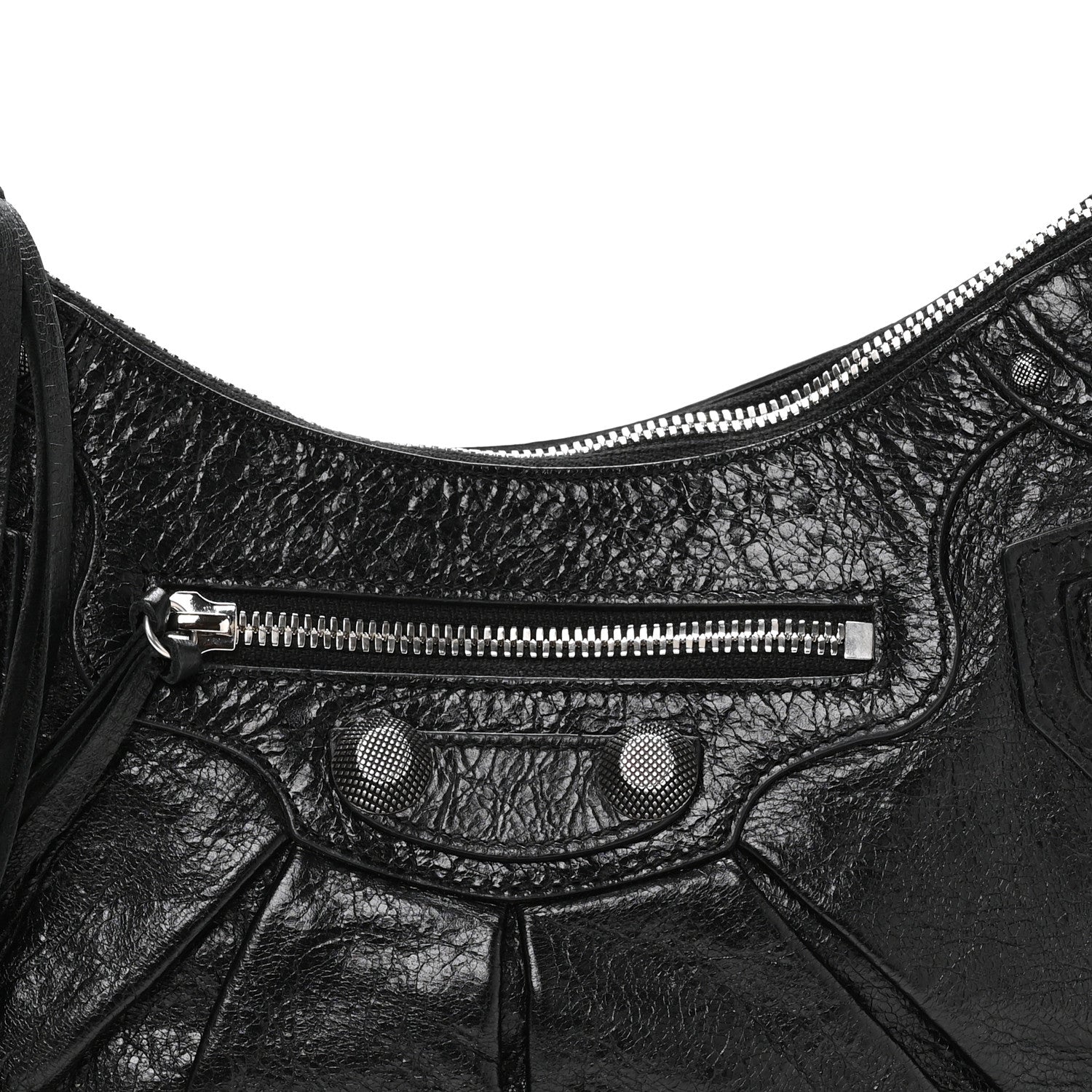 Agneau Arena Small Le Cagole Shoulder Bag Black