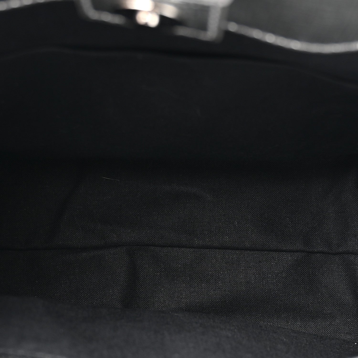 Metallic Squared Calfskin Logo North South Shopper Tote XXS Silver