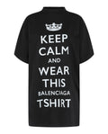 Balenciaga Womens Oversized Keep Calm T-Shirt