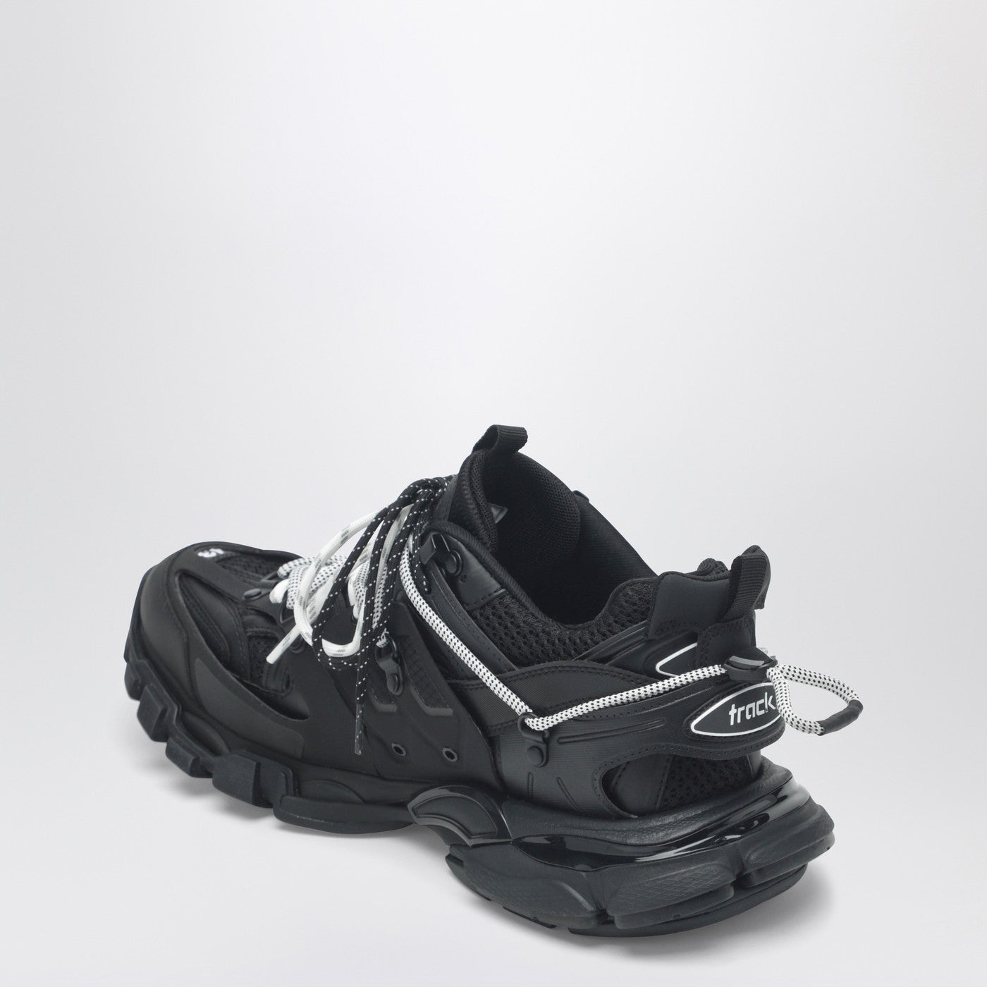 Balenciaga Low Track Sneakers In Black And White Men