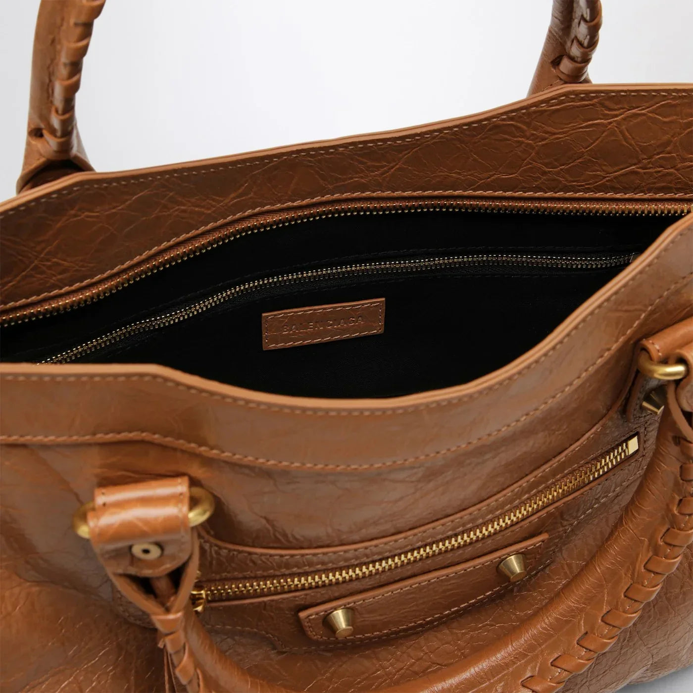 Balenciaga - Le City medium bag in camel/antique gold