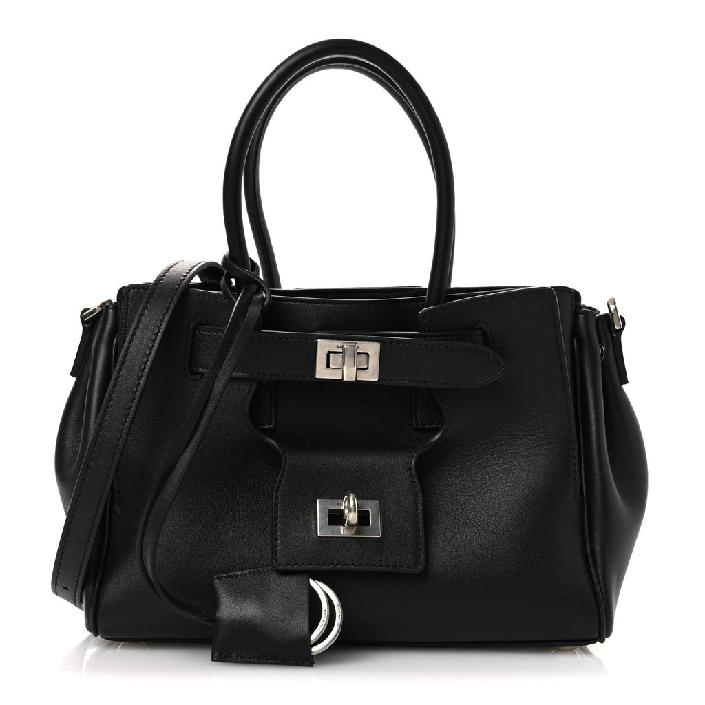 Smooth Calfskin Mini Bel Air Carry All Bag Black