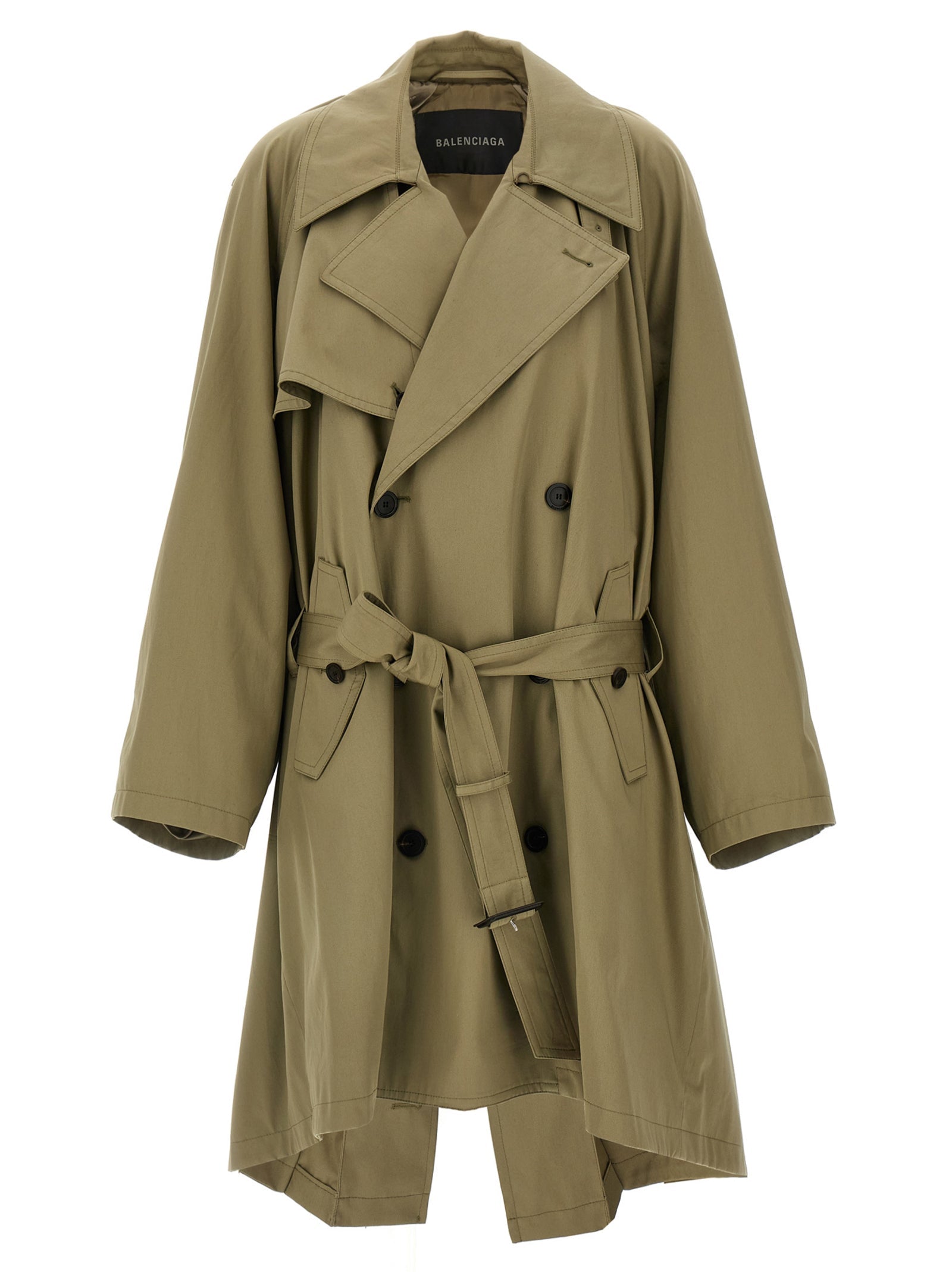 Balenciaga Draped Neck Trench women Coat