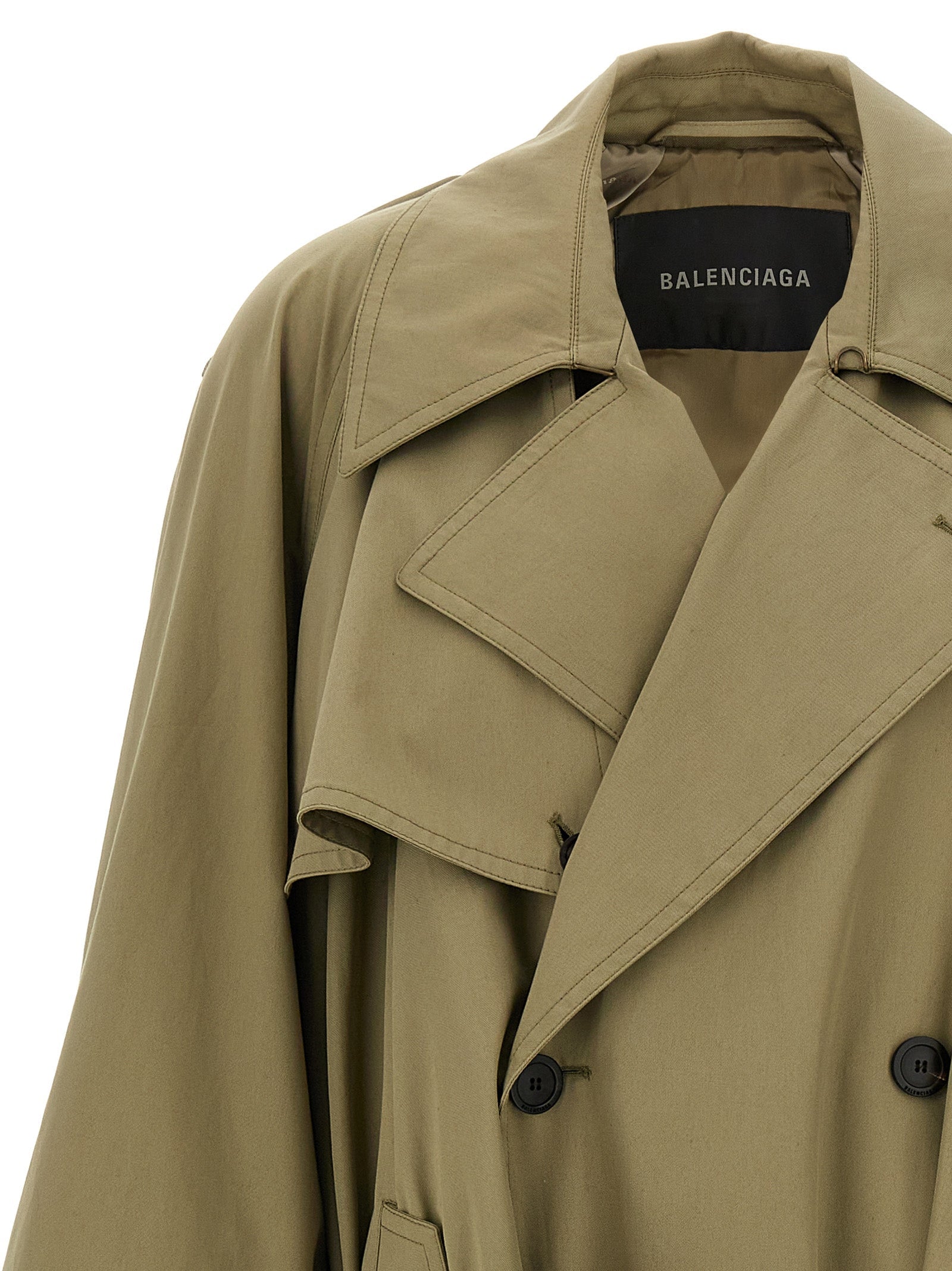 Balenciaga Draped Neck Trench women Coat