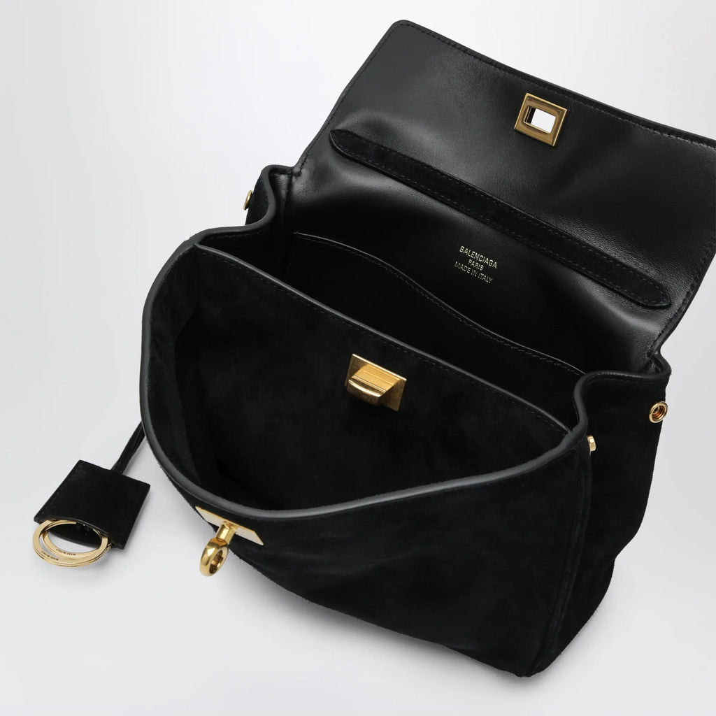 Balenciaga - Rodeo Mini handbag in calf suede, black