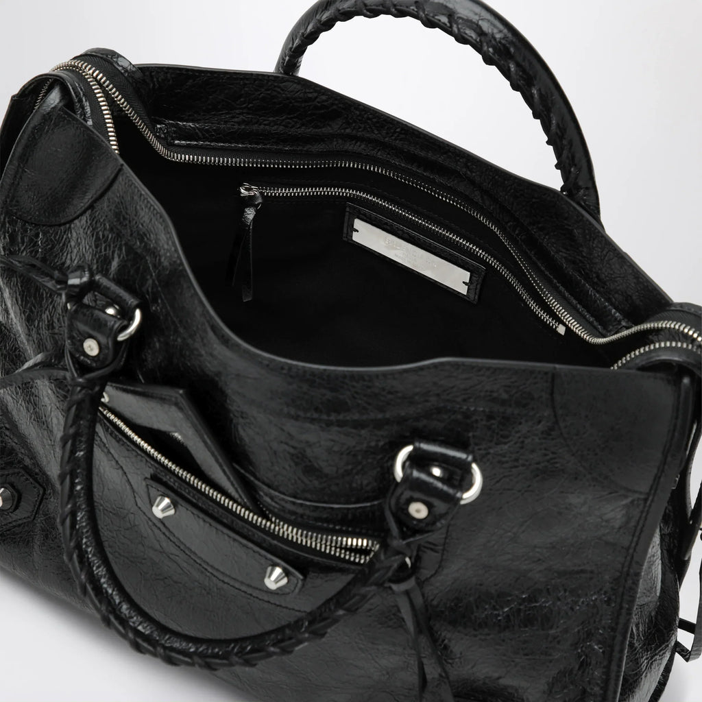 Balenciaga - Le City Medium bag in Arena lambskin leather black