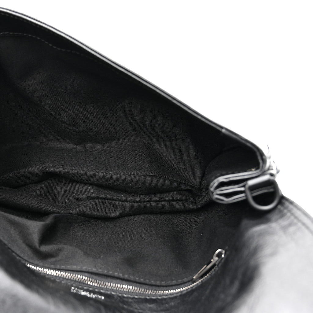 Calfskin Medium BB Soft Flap Bag Black