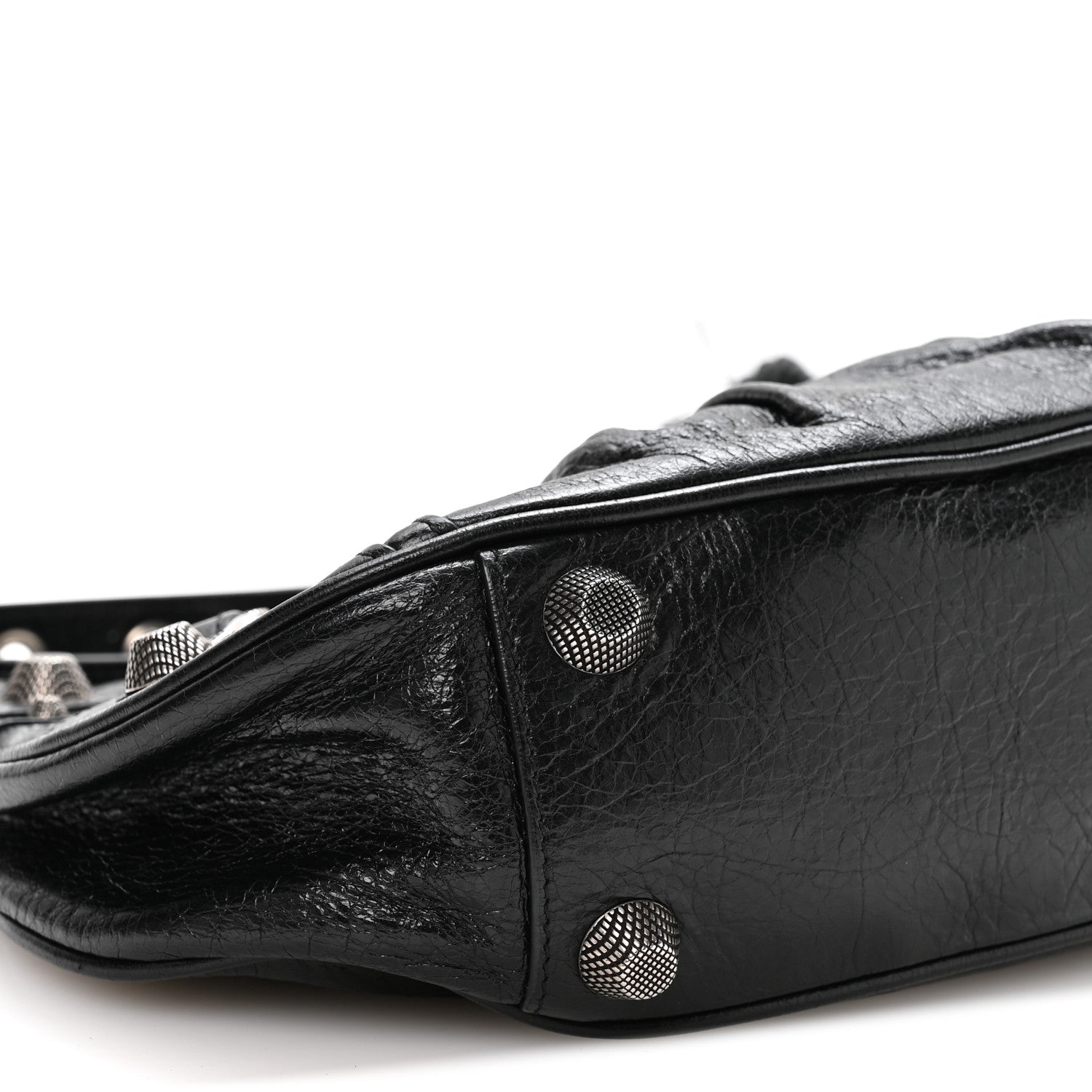 Agneau Arena Small Le Cagole Shoulder Bag Black