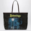 Balenciaga - Select large tote in coated black canvas