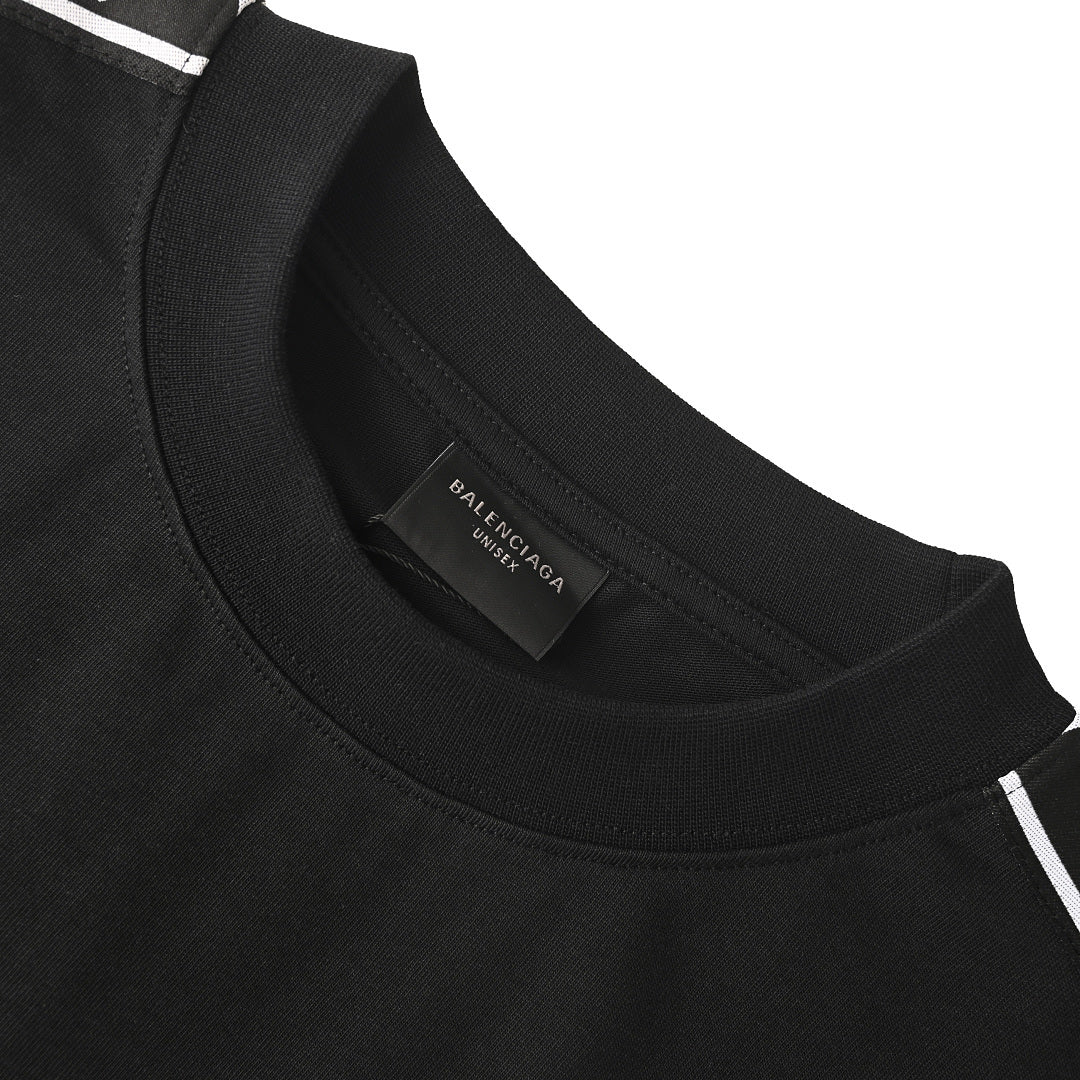 BALENCIAGA 3B Logo-Tape Short-Sleeve T-Shirt