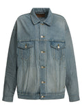 Balenciaga Denim Jacket Light Blue Women