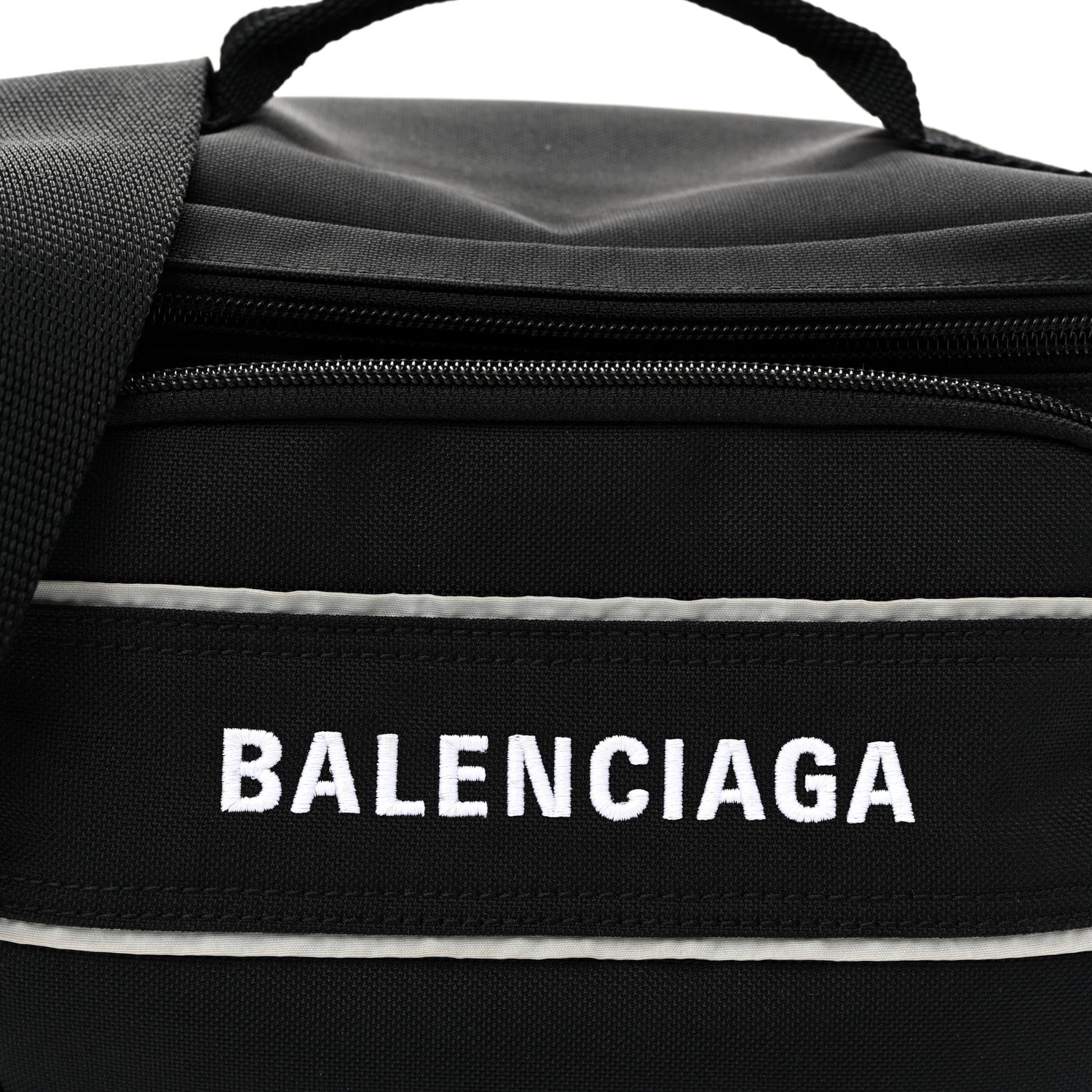 Nylon Logo Sport Camera Bag Black
