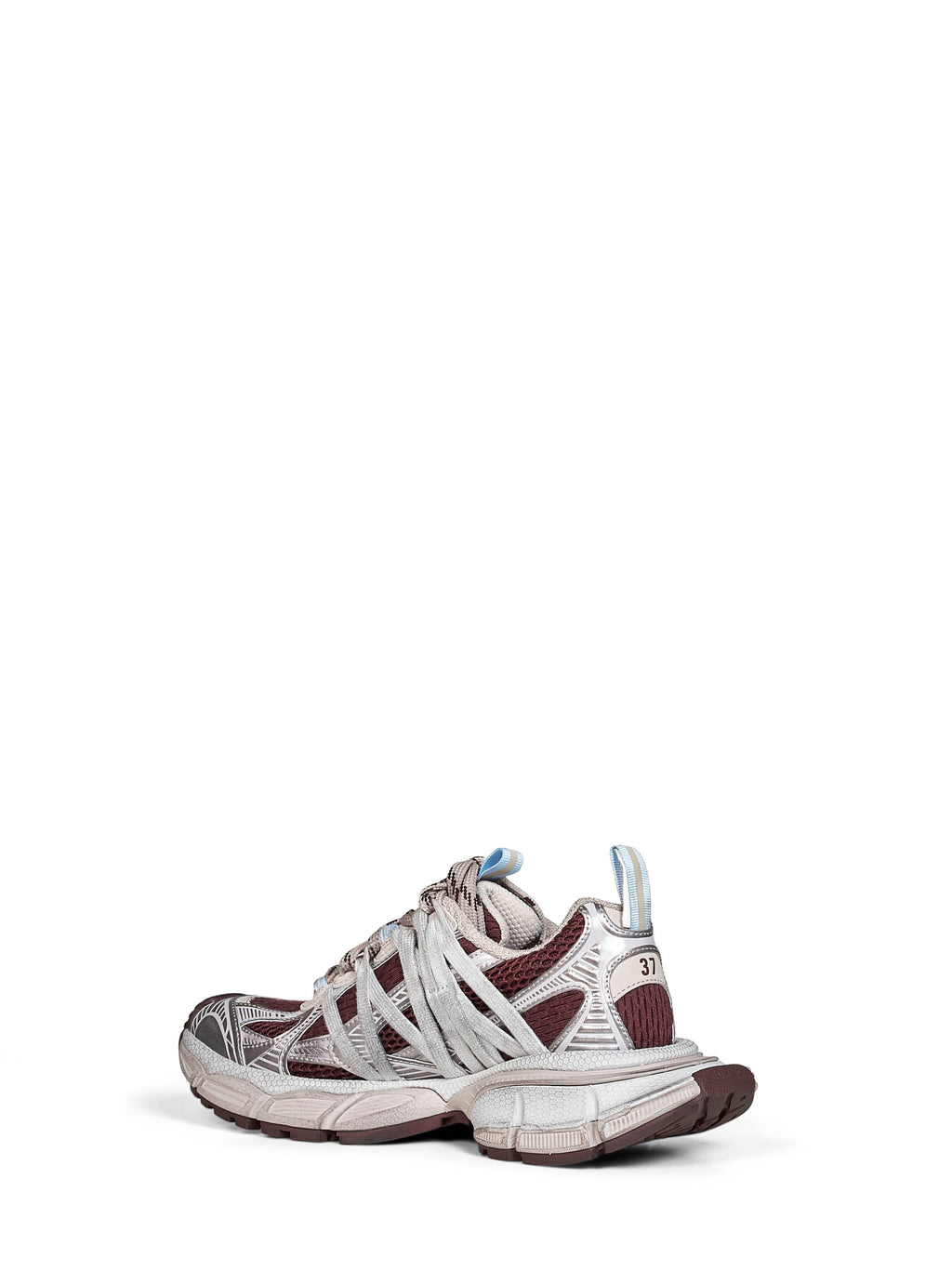 Balenciaga Women Brown And Beige And Blue 3Xl Interlace Sneakers