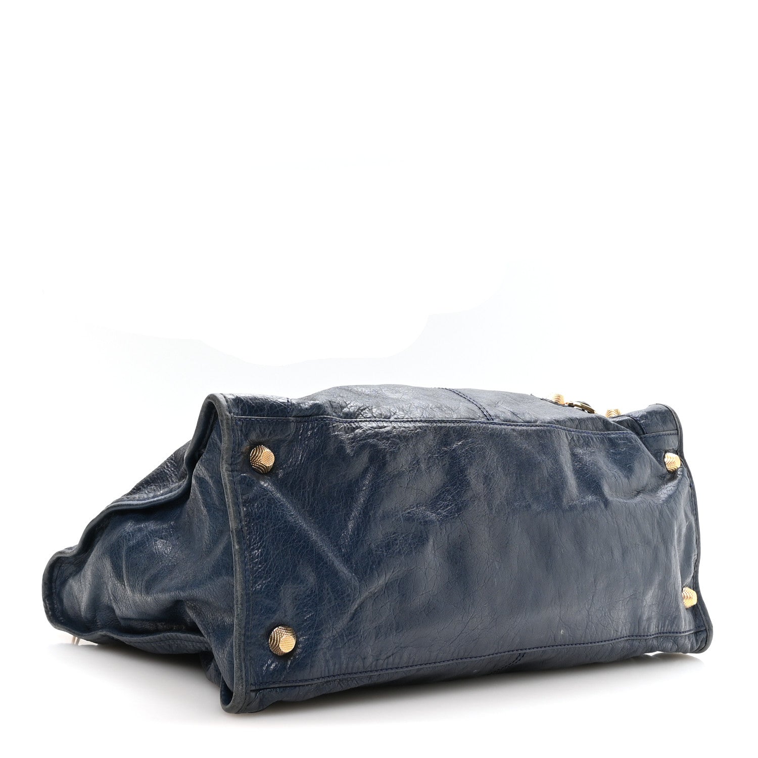Agneau Giant 12 Gold Hardware Work Bleu Mineral