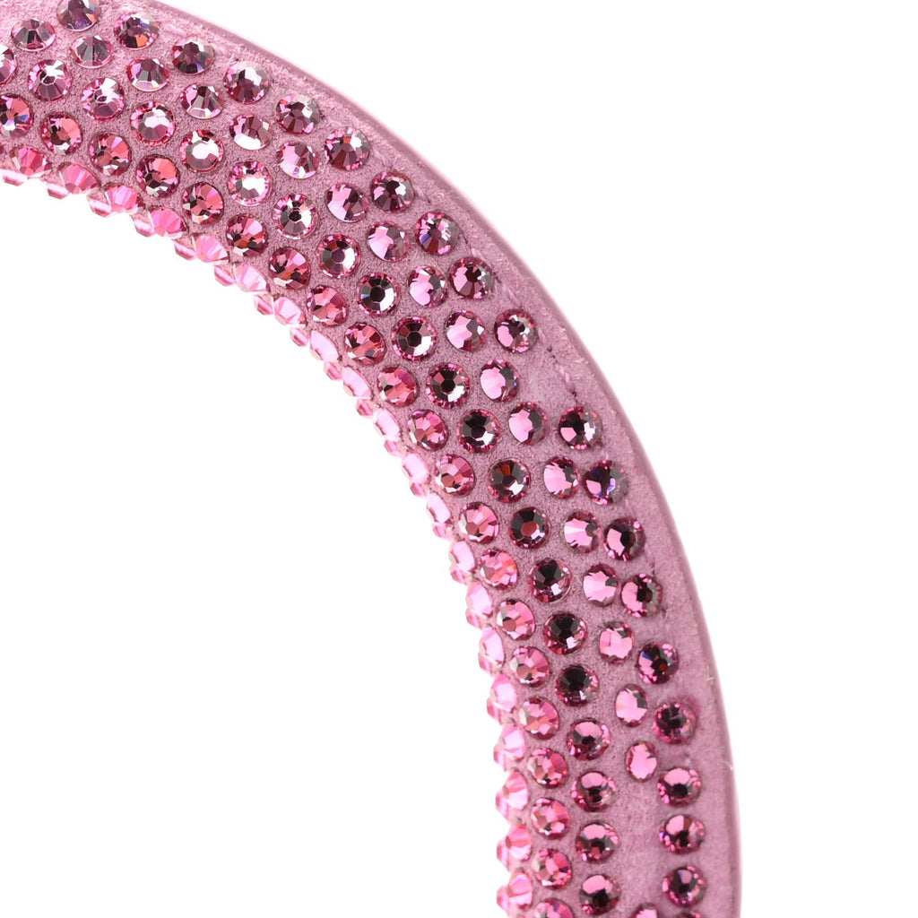 Strass Suede Hourglass Top Handle Bag XS Pink