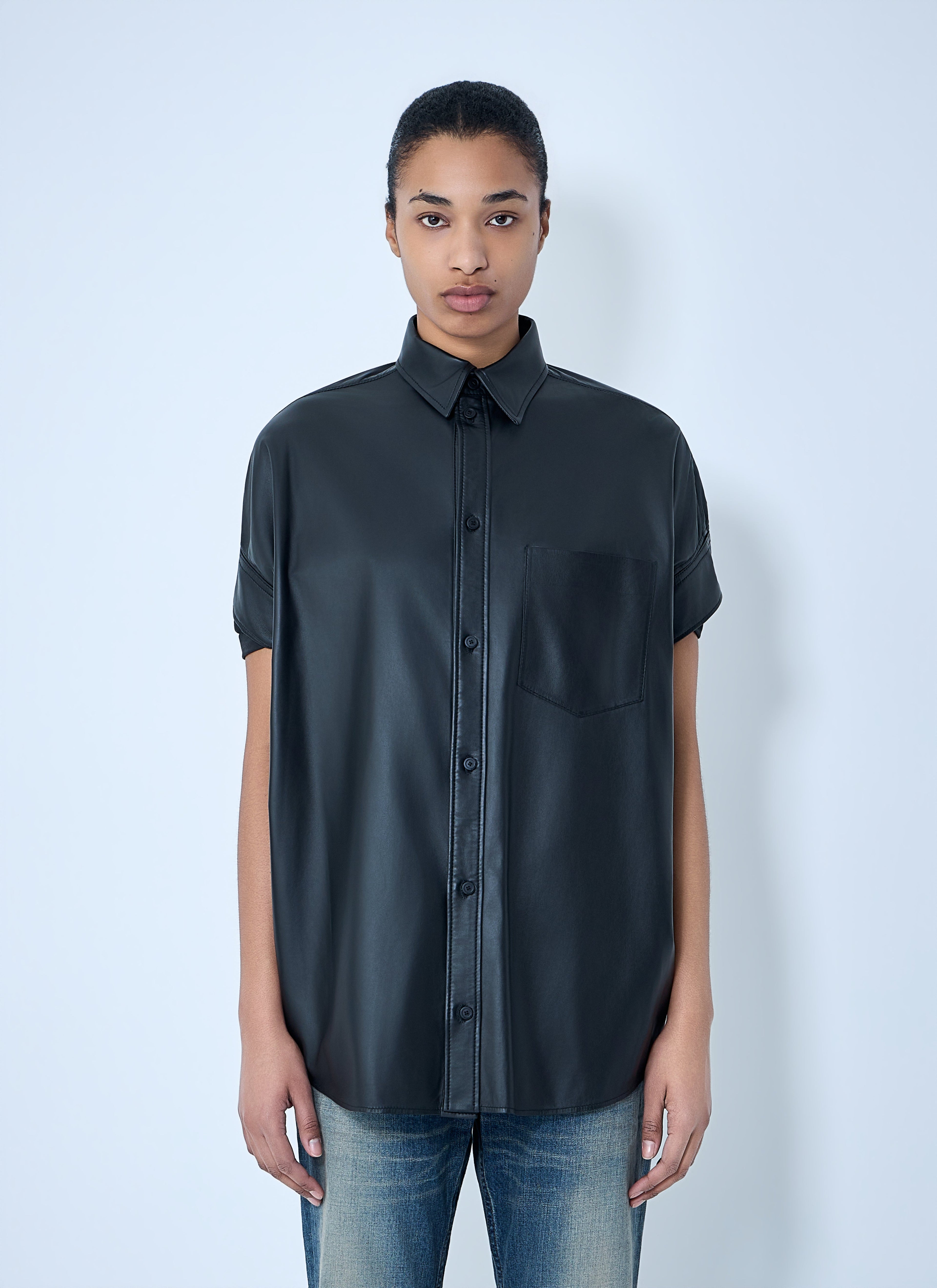 Balenciaga Women Tucked Sleeve Shirt