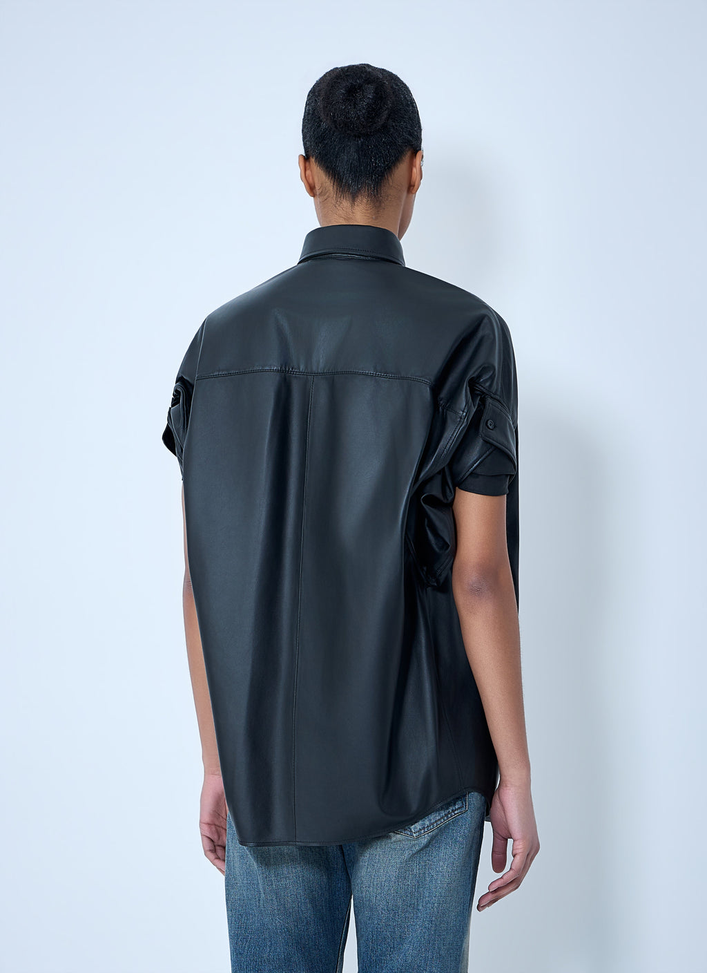 Balenciaga Women Tucked Sleeve Shirt