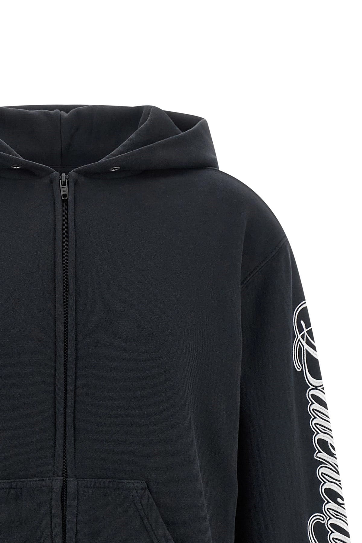 Balenciaga Cursive Embroidered Hoodie Women