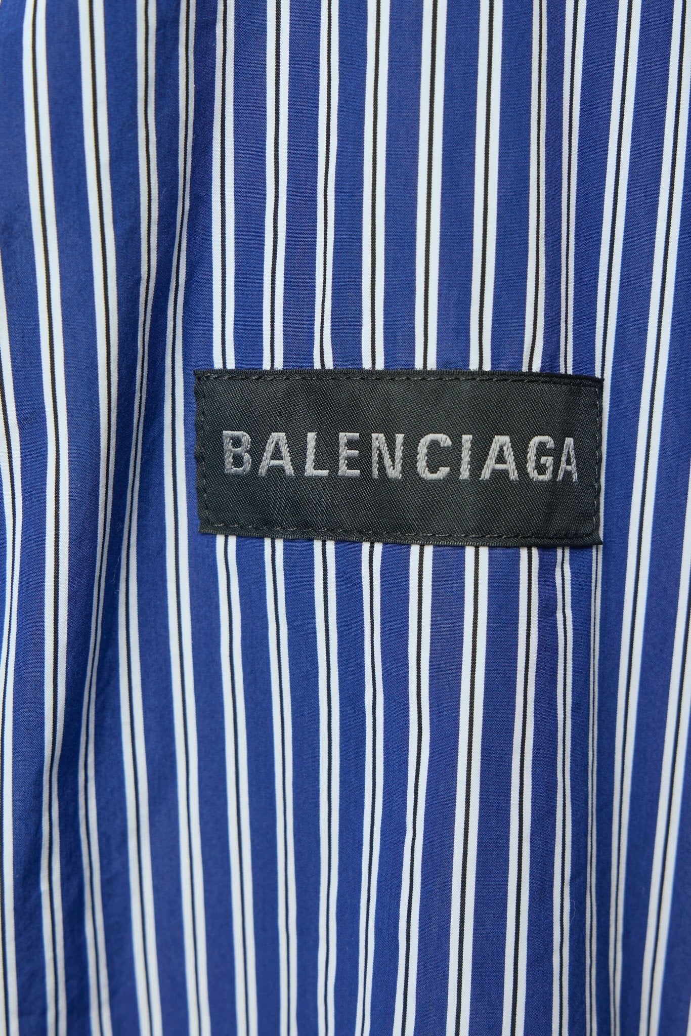 Oversized Shirt Navy White Stripes