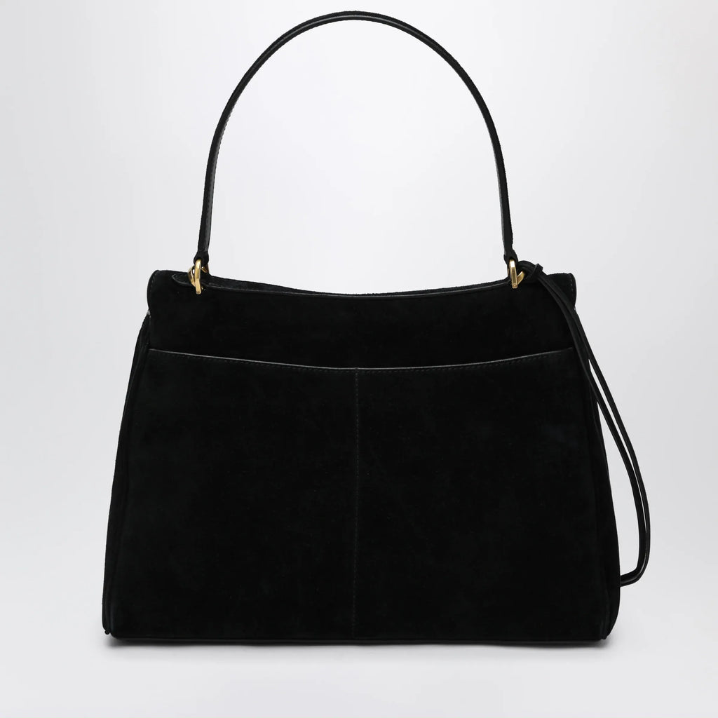 Balenciaga - Medium Rodeo bag in suede calfskin, black