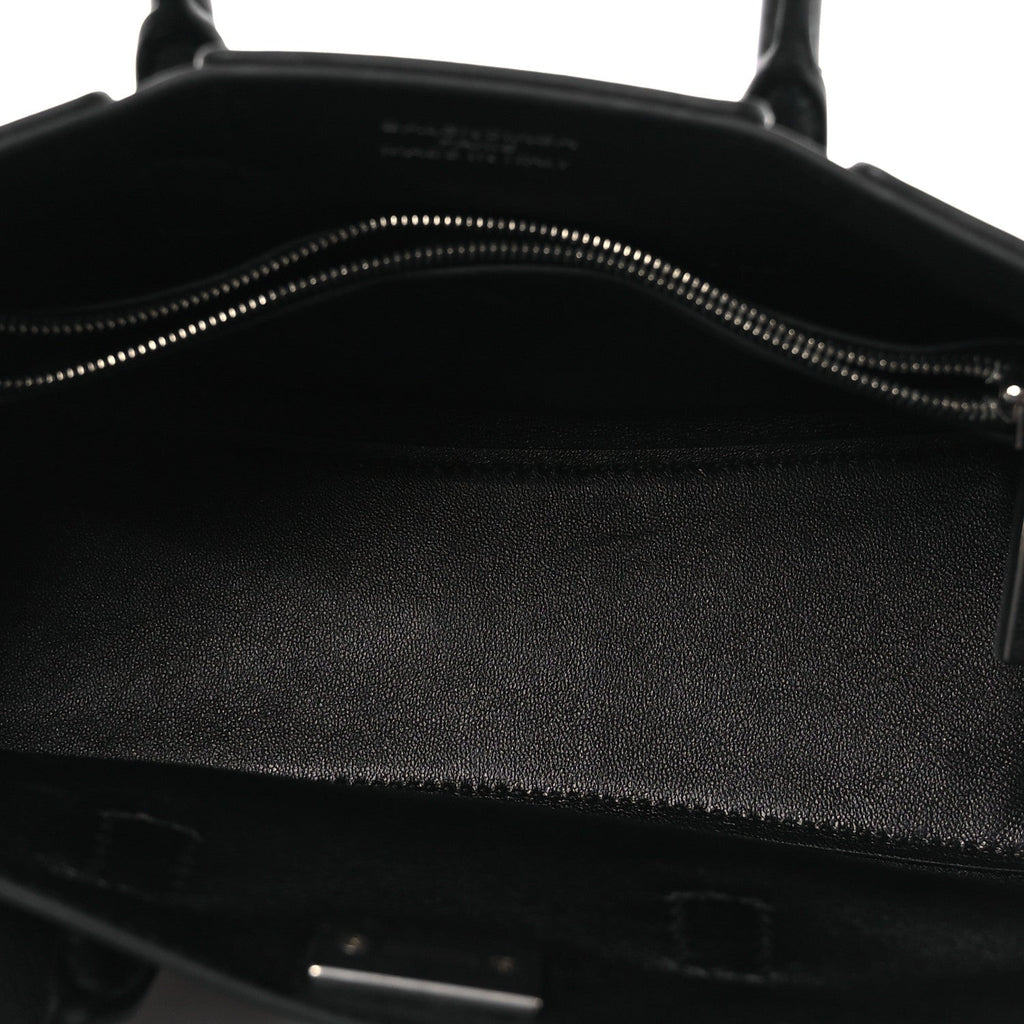 Smooth Calfskin Mini Bel Air Carry All Bag Black
