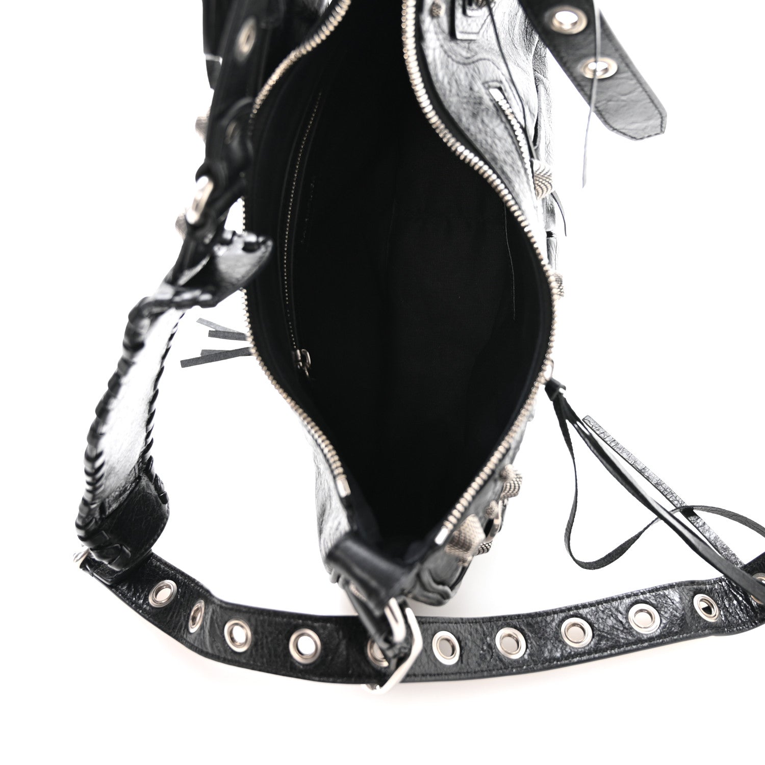 Agneau Arena Small Le Cagole Shoulder Bag Black
