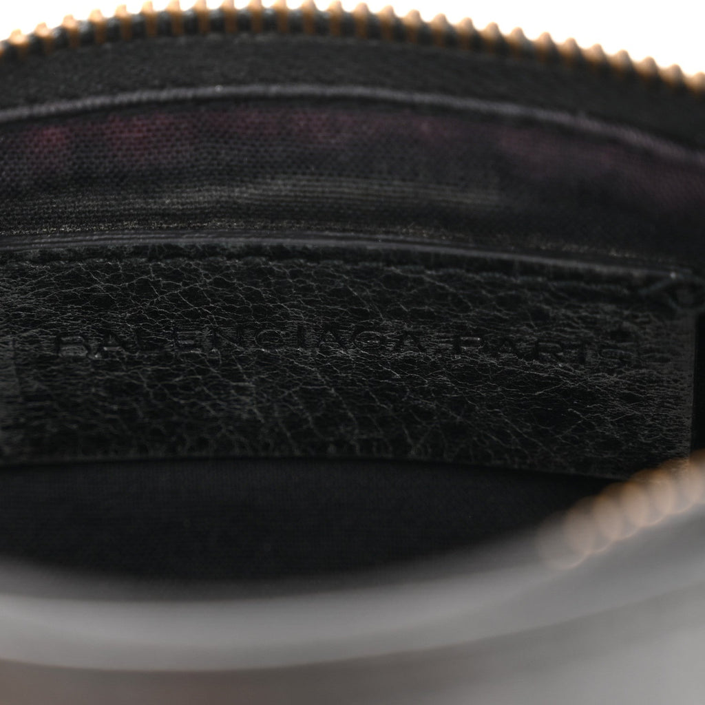 Agneau Classic Hardware M Porte-Monnaie Coin Purse Black