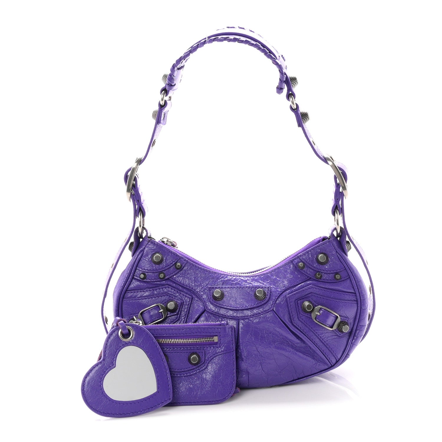 Agneau Arena Le Cagole Shoulder Bag XS Purple