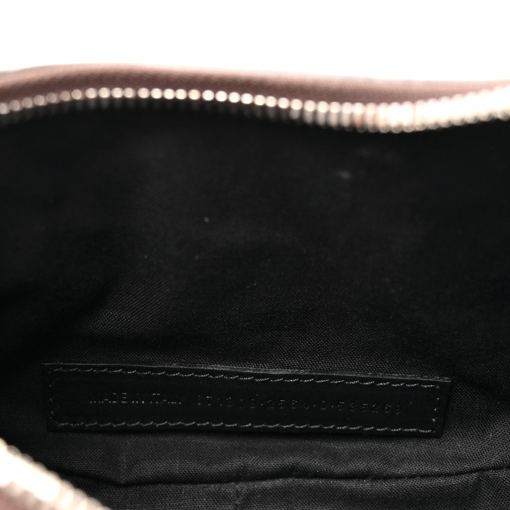 Metallic Agneau Arena Le Cagole Shoulder Bag XS Dark Bronze