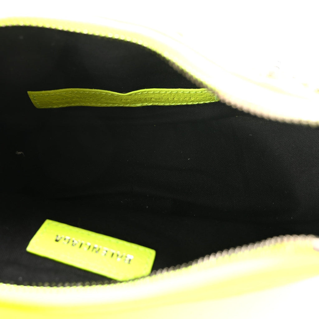Agneau Arena Le Cagole Shoulder Bag XS Fluo Yellow