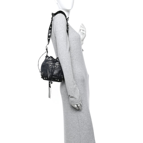 Agneau Arena Le Cagole Bucket Bag XS Black