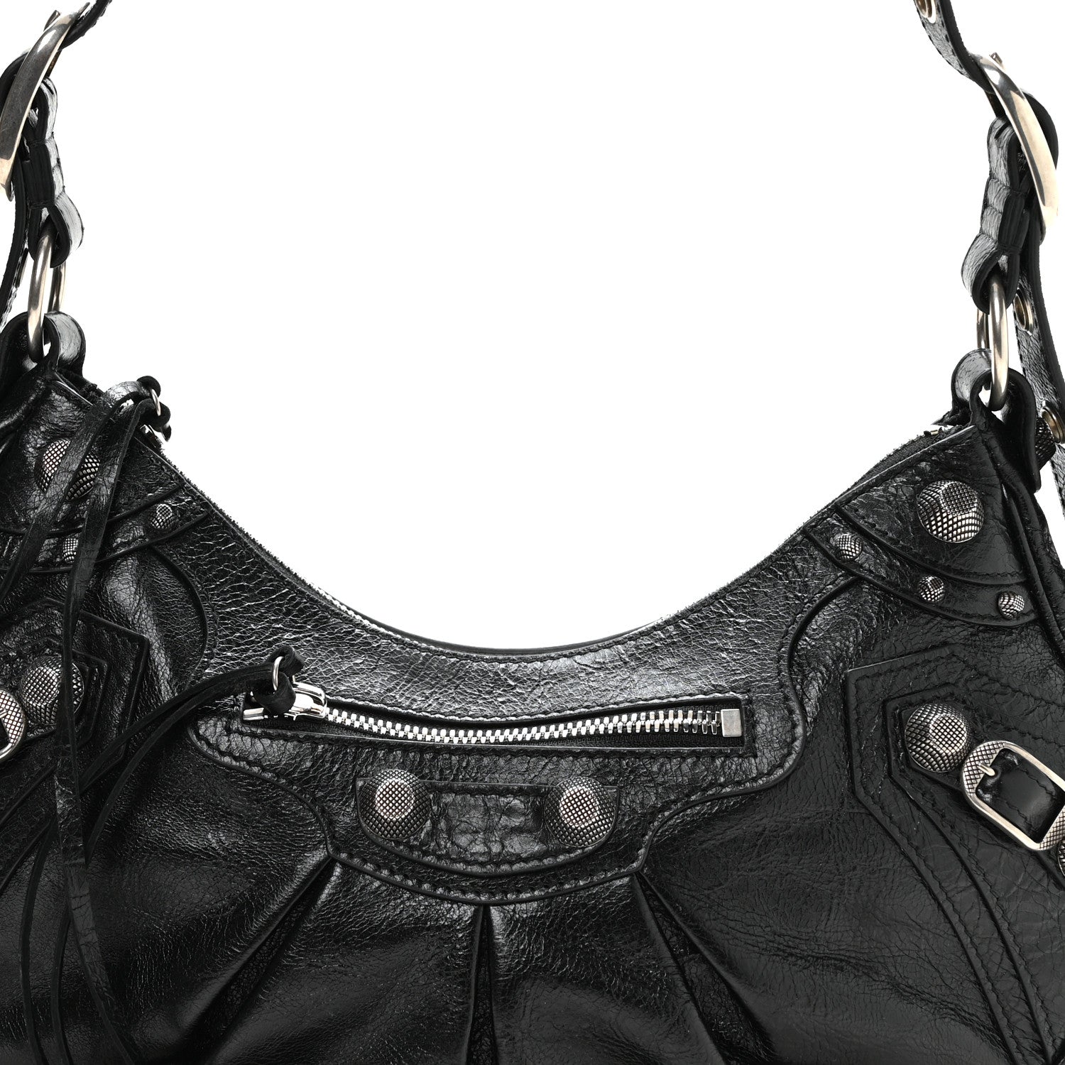 Agneau Arena Small Le Cagole Shoulder Bag Black