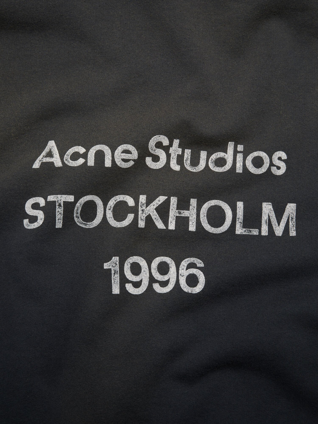 Acne Studios Stockholm Logo Hoodie in Washed Black